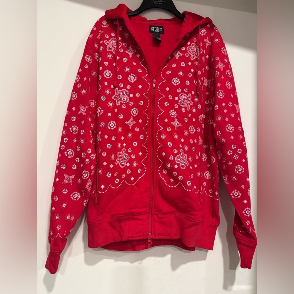 Stussy Paisley Print Hoodie Size XL